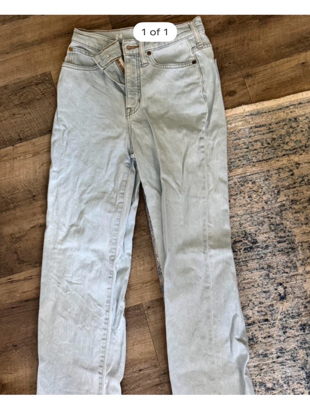 J. Crew High-Rise Jeans in Light Wash Blue